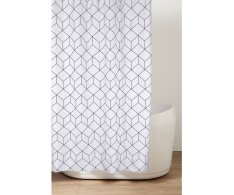 Aqualine Sprchový Závěs 180x200cm, Polyester, Kostky