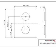 Eridan, Podomítková Sprchová Termostatická Baterie Pro 2 Odběrná Místa, S Aqs-boxem, Hranatá Krytka TO-ER-S-166CD