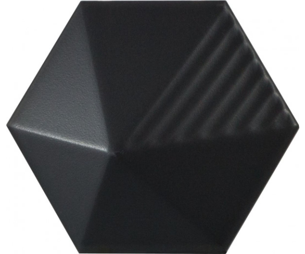 Extravagantní obklad Equipe Magical 3 Umbrella Black Matt 10,7x12,4 - černá