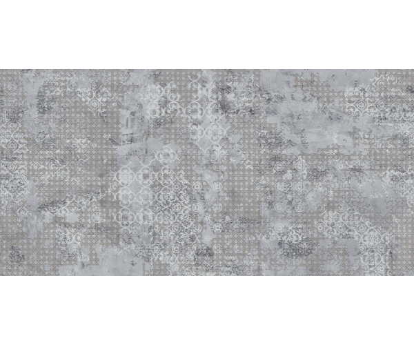 Vzorovaná dlažba Aparici Rug Grey 50x100 Nat. Rett. - šedá