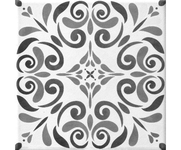 Retro dlažba Tonalite Aquarel Decoro Vega Grigio 15x15