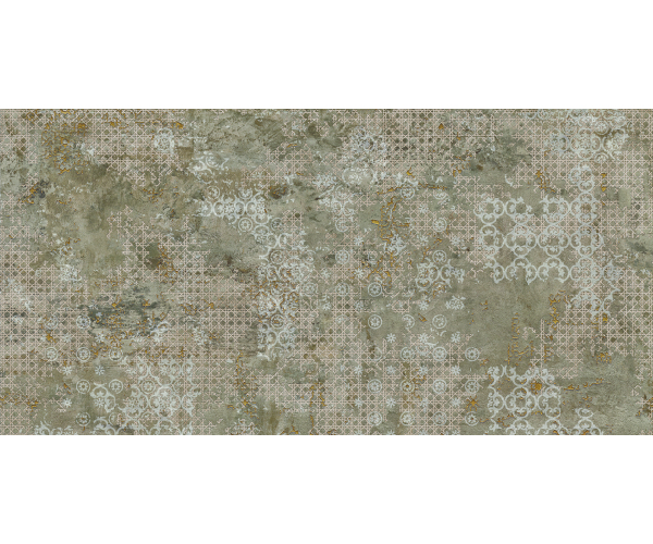 Vzorovaná dlažba Aparici Rug Green 50x100 Nat. Rett.