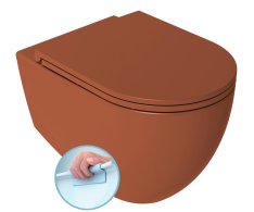 Isvea Infinity Závěsná Wc Mísa, Rimless, 36,5x53cm, Terracotta
