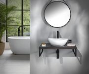 Aqualine Vega Deska Pod Umyvadlo 145x45cm, Dub černý