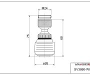 Spořič Vody 2-pol., Prodl., Bílá-chrom SV3920-WC