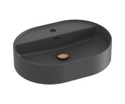 Umyvadlo Ceramic Slim Shelf O - Umyvadlo Ceramic Slim Shelf O 55, s otvorem pro baterii, s přepadem, antracit XJX03155001