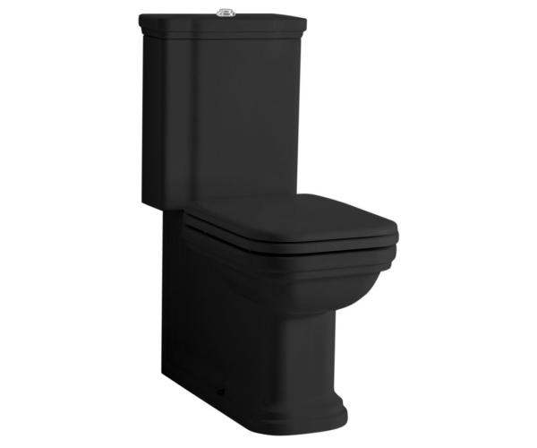 Kerasan Waldorf Wc Kombi, Spodní/zadní Odpad, černá-chrom