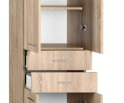 Aqualine Zoja/keramia Fresh Skříňka Vysoká Se Zásuvkami 50x184x29cm, Dub Platin