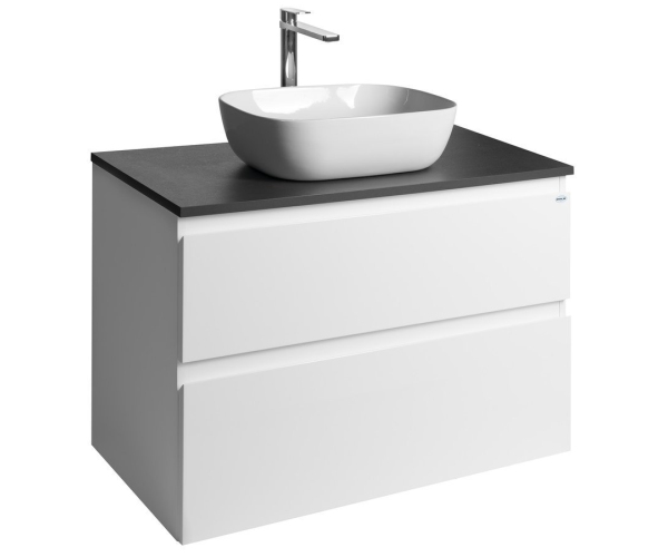Aqualine Altair Skříňka S Deskou 87,5 Cm, Bílá/antracit Břidlice