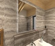 Obklady a dlažba od italské keramičky Sichenia - imitace travertinu, formát 60x120, matný povrch