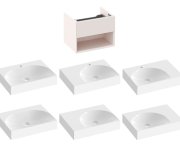 SD Lite 60 skříňka pod umyvadlo - SD Lite 60 skříňka pod umyvadlo Alabaster Pink X000001860