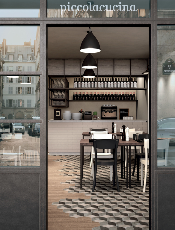 Realizace Marca Corona Terra Esagona Dec. Rombo vers. F & Grigio