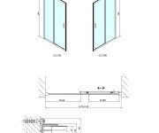 Polysan Easy Sprchové Dveře 1200mm, Sklo Brick