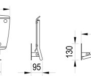 Sprchové sedátko Ovo B II - Sedátko Ovo B II, černá/opal B8F0000060