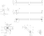 Gsi Pura čelní Držák Ručníků 120cm, Chrom