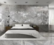 Dlažba jako mramor Brennero Istinkto Natural Grey decoro 60x120 Lapp. Rett - šedá