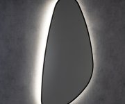 Sapho Elena Zrcadlo S Led Podsvícením 20w, 68x96cm, černá Mat