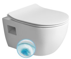 Bruckner Luna Závěsná Wc Mísa, Vortex Rimless, 35,5x49cm, Bílá