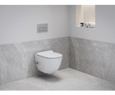 WC Uni Chrome RimOff s bidetovou tryskou - WC s bidetovou tryskou Uni Chrome RimOff, záv