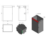 Sapho Prádelní Koš Do Skříně 310x570x230mm, Suchý Zip, šedá