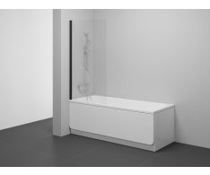 Vanová zástěna NVS1 - NVS1 80, černá+transparent