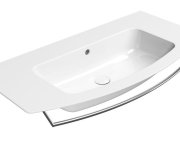 Gsi Pura Keramické Umyvadlo Slim Oblé 102x52cm, Broušená Spodní Hrana, Bez Otvoru, Bílá Extraglaze