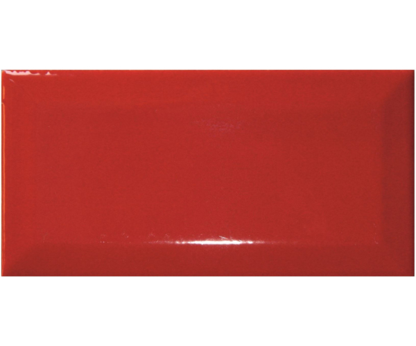 Obklad El Barco Biselado Rojo Brillo 7,5x15 - červená