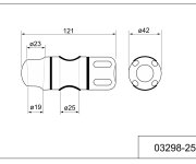 Posuvný Držák-jezdec Ke Sprchové Tyči, Průměr 25 Mm 03298-25