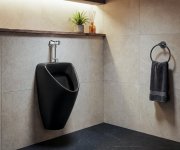 Cerastyle Schwarn Black Keramický Urinál, S Horním Přívodem Vody, černá Mat