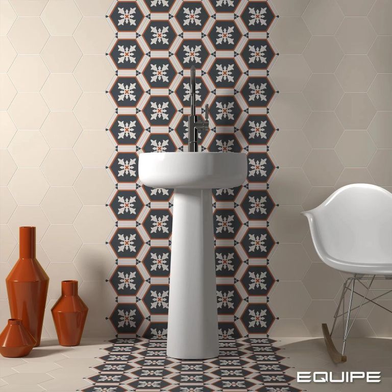 Realizace Coimbra Taupe a Decor Aveiro - šestihrany firmy Equipe