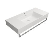 Gsi Kube X Keramické Umyvadlo 100x47cm, S Odkládacími Plochami, Broušená Spodní Hrana, Bílá Mat