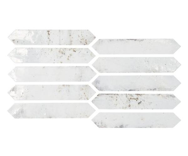 Retro obklad APE Grunge Picket Iron 4,3x24,3 - bílá