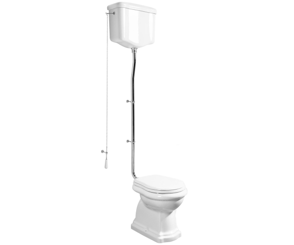 Kerasan Retro Wc Mísa S Nádržkou, Zadní Odpad, Bílá-chrom