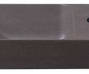 Sapho Piccolino Betonové Umývátko 30,8x17cm, Baterie Vpravo, Tmavě Hnědá Mat