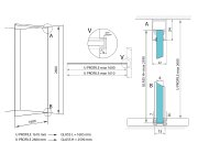 Polysan Architex Sada Pro Neviditelné Uchycení Skla, Podlaha-stěna-strop, 1610x2600mm, černá Mat