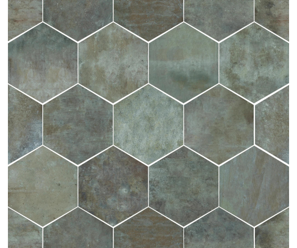 Dlažba jako beton Colorker Amazonia ZYX Emerald Hex 32x36,8  - zelená