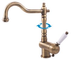 Umyvadlová/dřezová baterie bez výpusti LABE Stará mosaz (Bronz) 3/8" L508.0/8SM
