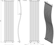 Sapho Onda Otopné Těleso 400x1700mm, Chrom
