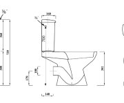 Aqualine Juan Wc Kombi, Dvojtlačítko 3/6l, Zadní Odpad, Bílá