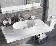 Umyvadlo Ceramic Slim O - Umyvadlo Ceramic Slim O 55, bez otvoru pro baterii, bez přepadu, bílá XJX01155001