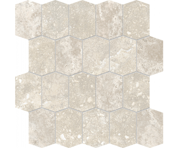 Dlažba jako kámen EdimaxAstor Stream Mosaico Hexagon Bone 30x30 - béžová