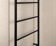 Sapho Ska Nástěnný Sušák Ručníků S Policí 604x1184x252mm, černá Mat
