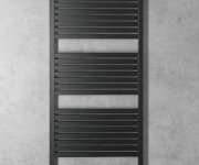 Aqualine Tondi Otopné Těleso Rovné 600x1690 Mm, Středové Připojení, černá Mat
