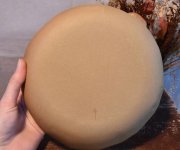 Mačkaná zelená keramická miska se spící lištičkou - průměr 21 cm