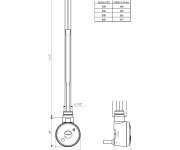 Bruckner Wicher Topná Tyč S Termostatem, 800 W, černá Mat