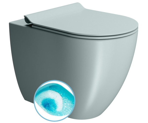 Gsi Pura Wc Mísa Stojící, Swirlflush, 36x55cm, Spodní/zadní Odpad, Ghiaccio Dual-mat