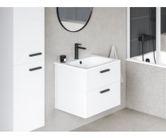 Skříňka Chrome II pod umyvadlo - SD Chrome II 70 skříňka pod umyvadlo bílá, madla černá