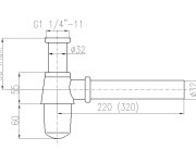 Sifon umyvadlový 5/4" MD0545Z