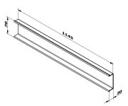 Sapho Chanel Dekorační Lišta Mezi Zásuvky 1145x70x20 Mm, Bílá Mat