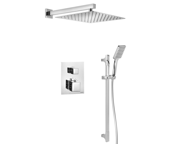 Sapho Podomítkový Sprchový Set S Termostatickou Baterií, Box, 2 Výstupy, Chrom